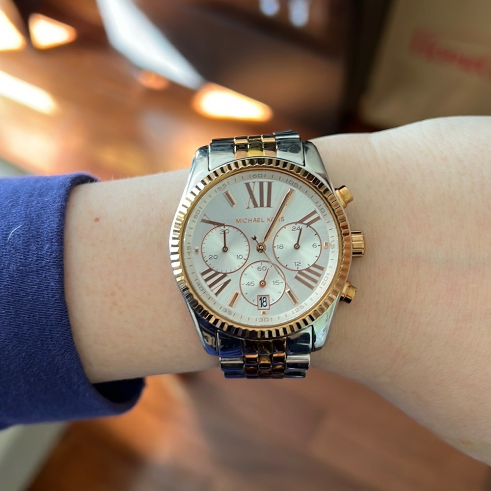 Michael Kors tri tone watch